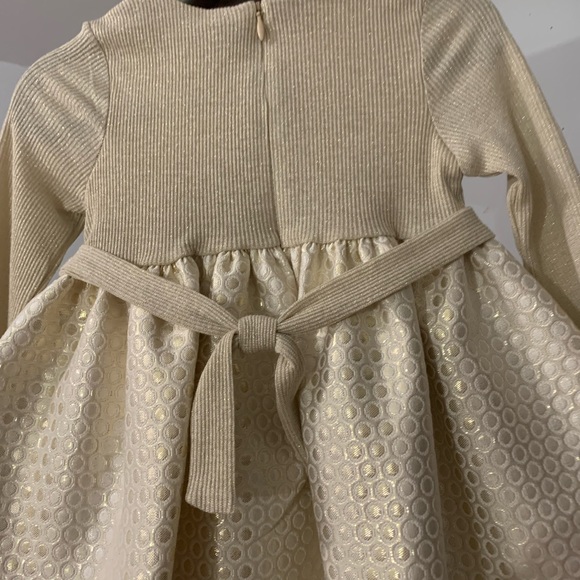 NWT Bonnie Jean Baby Girl Gold Fancy Dress - Size 12 Months - Picture 7 of 10